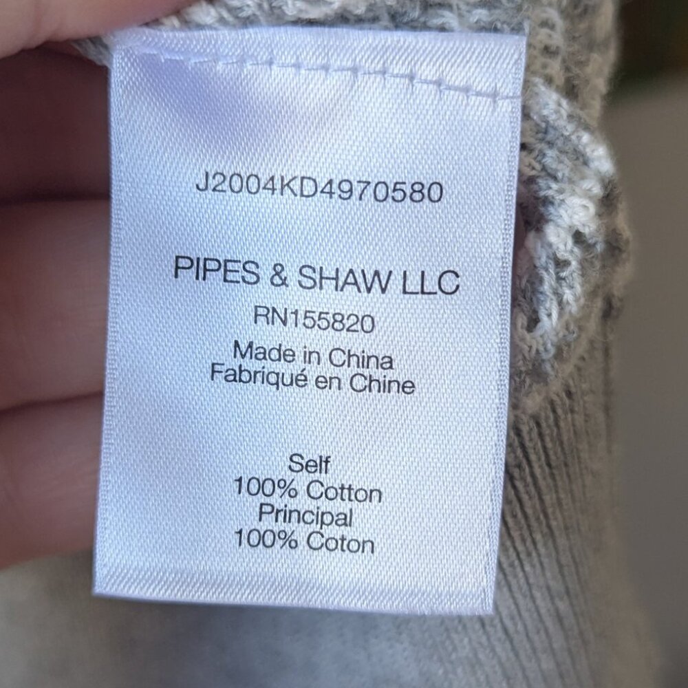 Veronica Beard Jeans Crochet Knit Gray Shirt Size Large - Picture 5 of 7